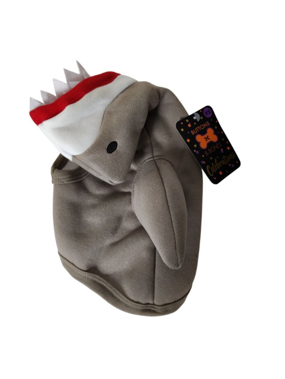 Buttons and Bones Dog Size XS Shark Fleece Hoodie Halloween Costume - Picture 2 of 6